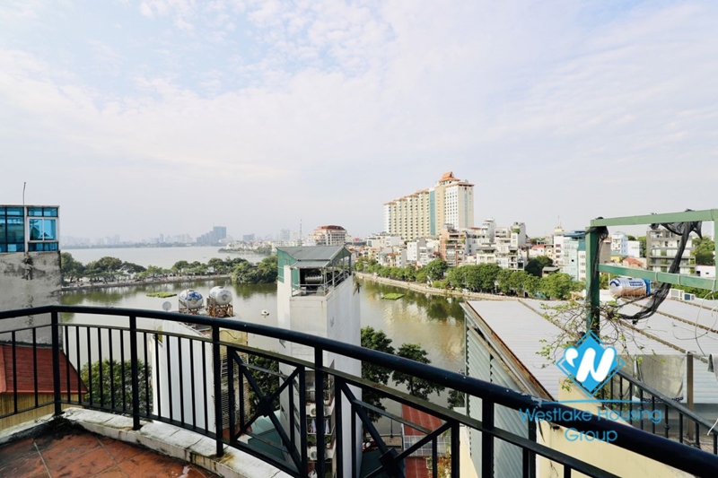 Lake view 2 bedroom apartment for rent in Truc Bach, Ba Dinh, Hanoi